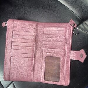 Mauve soft Leather Wallet